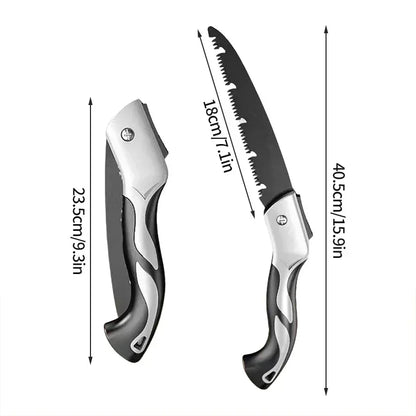 Portable Folding Hand Saw with Multifunctional Pruner
